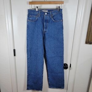 Levi’s Premium Denim Ribcage Straight Ankle Jeans Size 28